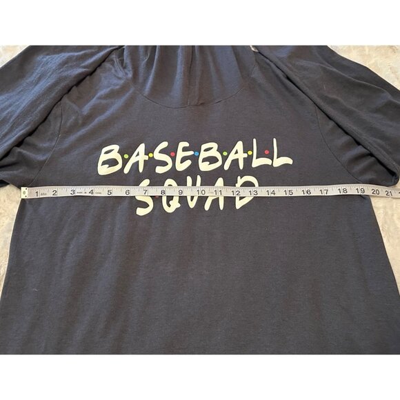 District Perfect Tri Hooded Gray Tee Baseball Squad Polyester Women's Size SMALL - Picture 9 of 16